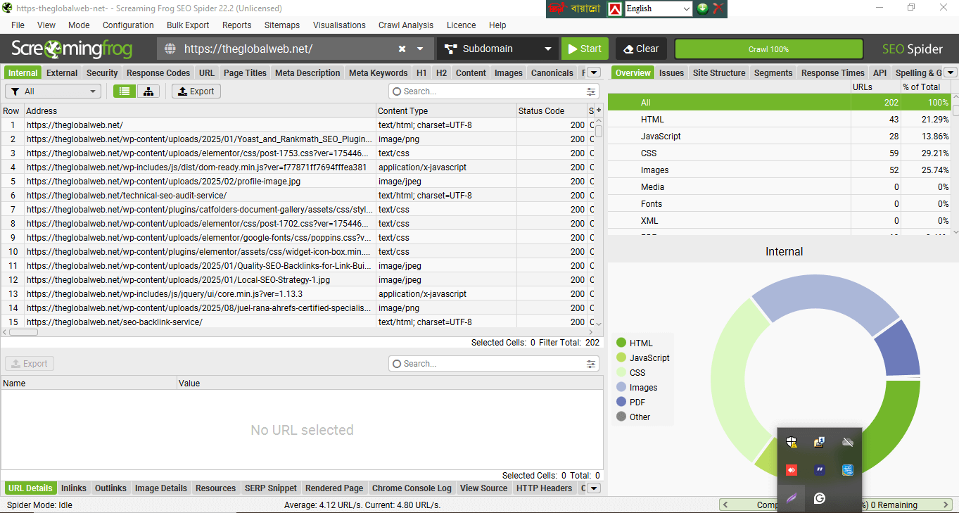 Sreaming Frog for technical SEO audit service My technical SEO audit service using Screaming Frog