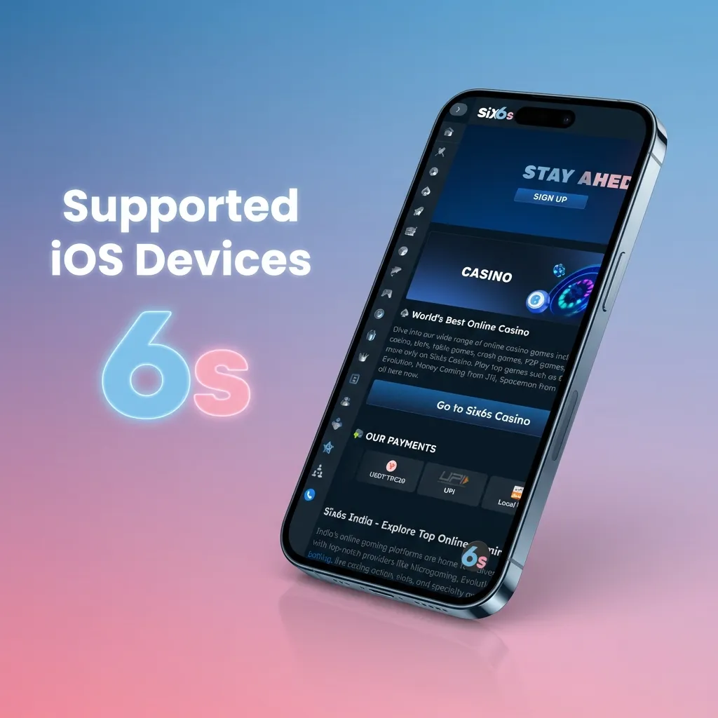 List of Apple devices compatible with Six6s app, including iPhone, iPad Pro, iPad Air, and iPod touch models