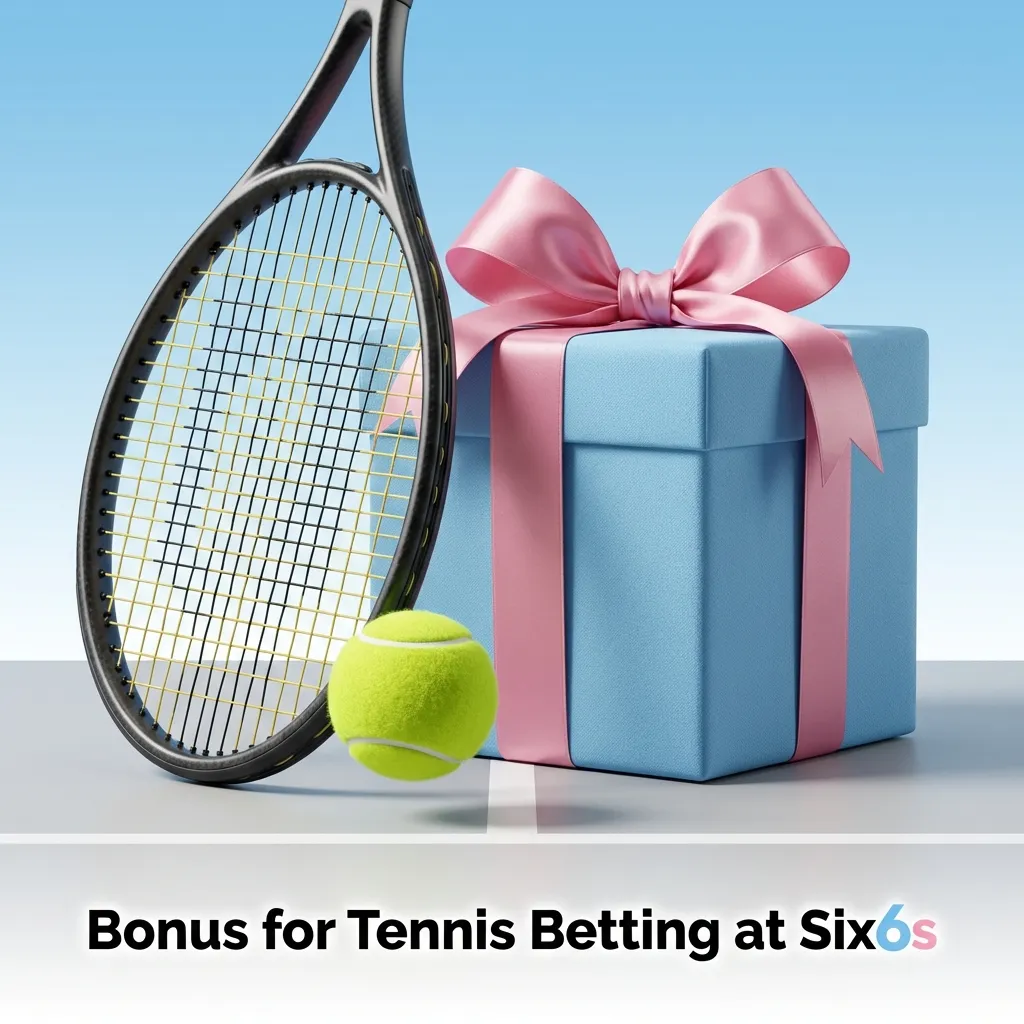 Tennis betting promotion showing 200% welcome bonus up to ৳20,000 for new users at Six6s sportsbook