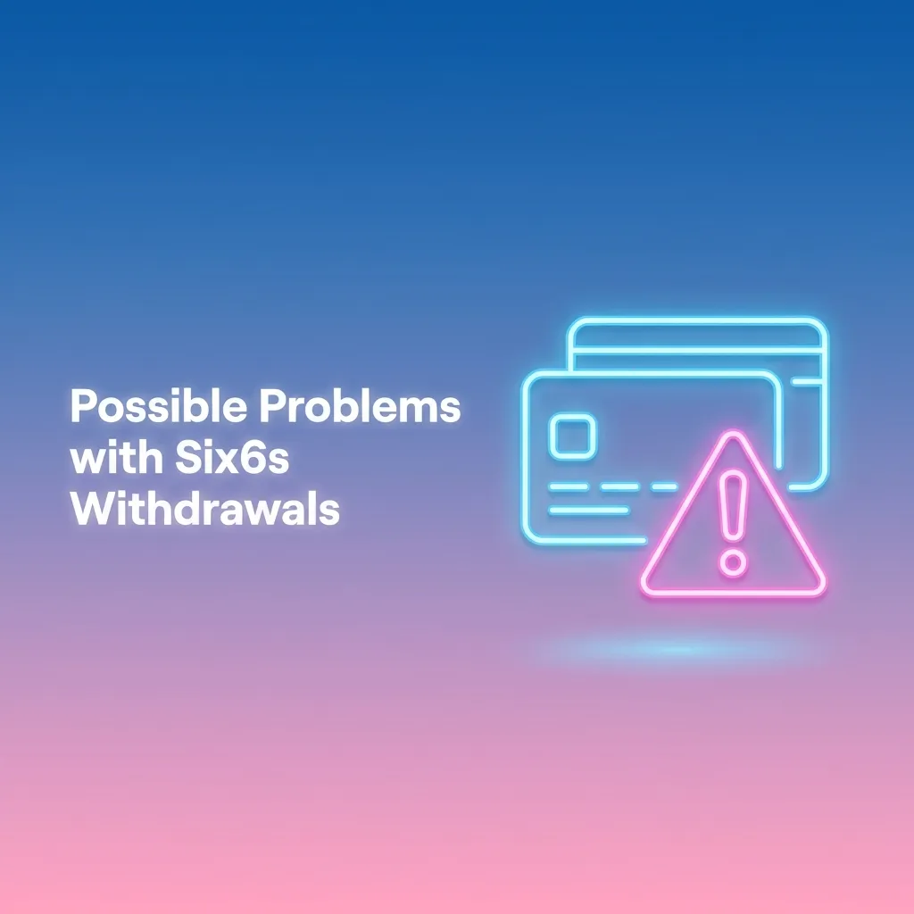 Six6s withdrawal troubleshooting guide showing common issues like delayed payouts, KYC errors, and incorrect wallet details