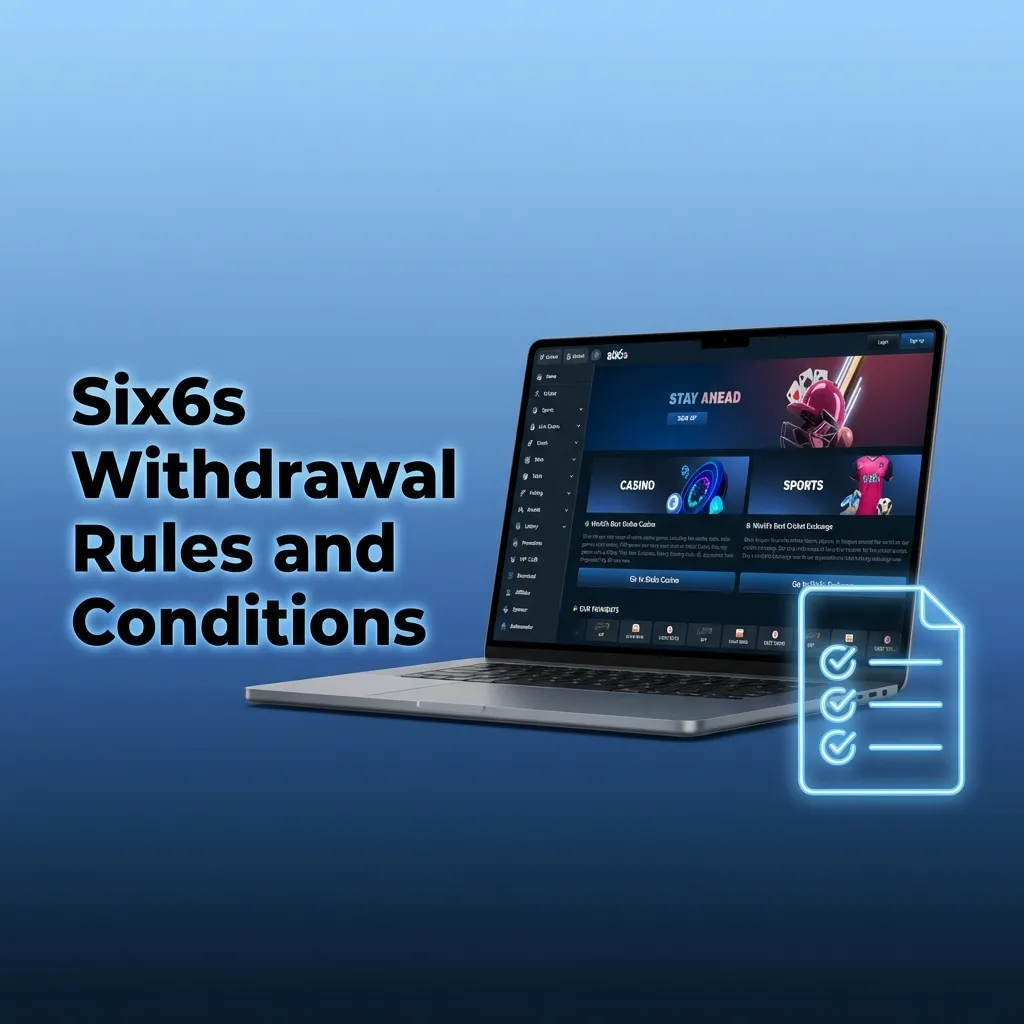 Six6s withdrawal rules including verification, wagering requirements, payment methods, limits, and processing times.